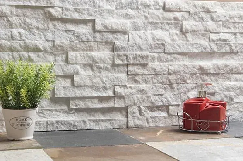 Q016 Quartzite White plošný díl - Lepený (0,495 m2)